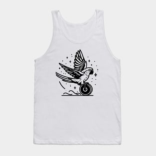 Cute Parrot Rolling Tank Top